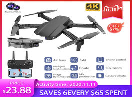 Foto van Speelgoed e99 rc drone precision fixed point 4k hd camera professional aerial photography helicopter