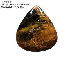 Foto van Sieraden natural yello pietersite stone pendant jewelry for women man crystal 49x32x6mm beads water 