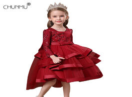 Foto van Baby peuter benodigdheden kids princess dress for girls formal lace embroidery girl dresses elegant 