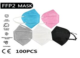 Foto van Beveiliging en bescherming 100pcs ffp2 masks kn95 adaptable against pollution breathable mask safety
