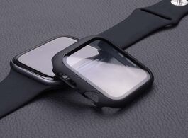 Foto van Horloge tempered glass case for apple watch 6 44mm 40mm 42mm 38mm iwatch 5 4 3 2 1 se screen protect