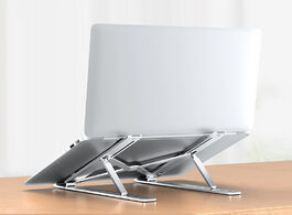 Foto van Computer portable laptop stand adjustable notebook for macbook pro aluminium foldable holder base ve