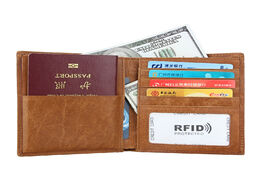 Foto van Tassen rfid male women s genuine leather passport holder function travel wallet