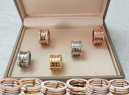 Foto van Sieraden spring shaped titanium steel ring and rose gold women s original bulgaria engagement 5 10 r
