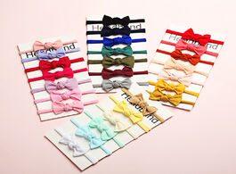 Foto van Baby peuter benodigdheden 7pcs set girl headband infant hair accessories cloth tie bows headwear tia