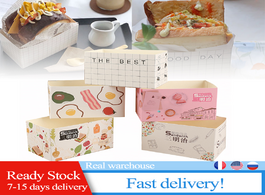 Foto van Huis inrichting 50pcs cake packaging bagsandwich wrapping paper thick egg toast bread breakfast box 