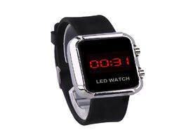 Foto van Horloge sport led watches unisex men digital clock kids army military silicone women wrist watch hod