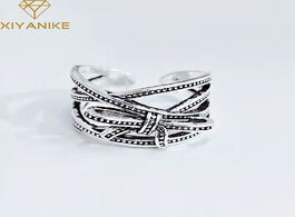 Foto van Sieraden xiyanike 925 sterling silver vintage creative bowknot opening ring handmade trendy jewelry 