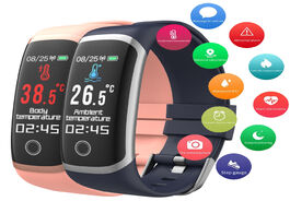 Foto van Horloge t4 smart bracelet body temperature waterproof heart rate blood pressure sport fitness step c