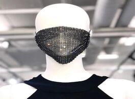Foto van Sieraden shiny crystal mouth face mask for female 2020 trendy decorative rhinestone prom party body 