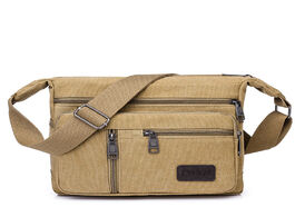 Foto van Tassen horizontal men s canvas shoulder messenger bag to do business collection wallet travel mobile
