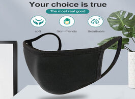 Foto van Beveiliging en bescherming respir mouth mask black cotton reusable anti dust respirator face protect