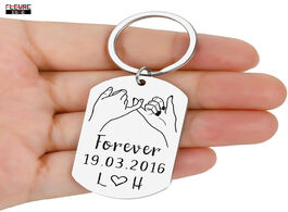 Foto van Sieraden custom key chain couples boyfriend girlfriend keychain ring anniversary gifts for him her p