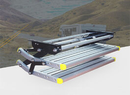 Foto van Gereedschap w122 aluminum alloy antiskid motorhome manual pedal step telescopic steps ladder portabl