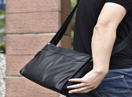 Foto van Tassen casual men s shoulder bag genuine leather business crossbody bags high capacity classic messe