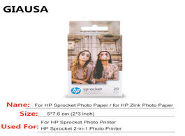 Foto van Computer giausa compatible for hp sprocket 2 in 1 mini photographic paper pocket photo printer zink 