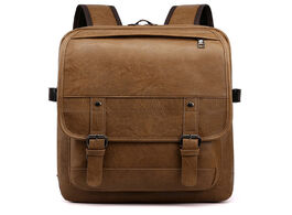 Foto van Tassen 2020 fashion waterproof pu leather stylish backpack men large capacity mochila teenager bagpa