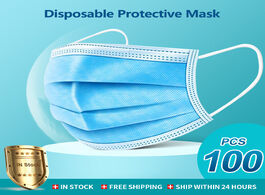 Foto van Beveiliging en bescherming in stock! 10 100 pcs disposable mondmasker earloop face mouth masks mask 