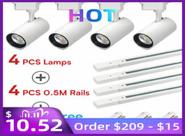 Foto van Lampen verlichting 10w 20w 30w 40w cob led track light adjustable spotlight clothes store indoor alu