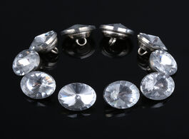 Foto van Bevestigingsmaterialen 10pcs 14mm dia. diamond crystal glass upholstery buttons decorative nails tac