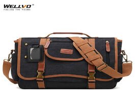 Foto van Tassen men satchels shoulder laptop bag canvas handbags s casual travel office bags waterproof large