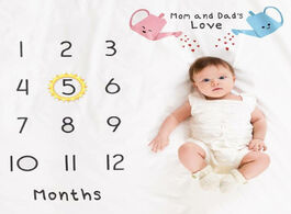 Foto van: Baby peuter benodigdheden newborn monthly growth milestone blanket cartoon infant photo props backgr