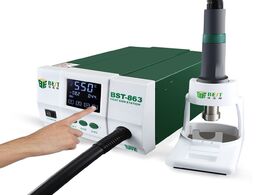 Foto van Gereedschap lead free adjustable 863 hot air rework station soldering touch screen lcd 1200w 220v fo
