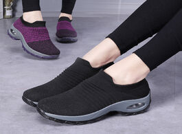 Foto van Schoenen kwbefrt women sneakers 2020 fashion breathable mesh running shoes casual platform slip on d