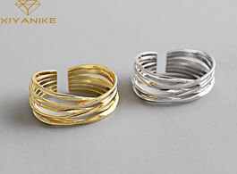 Foto van Sieraden xiyanike 925 sterling silver rings creative multilayer winding line geometric handmade for 
