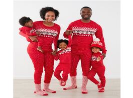 Foto van Baby peuter benodigdheden new christmas clothes red argyle print parent child suit long sleeve round