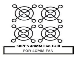 Foto van Computer 50pcs younuon 40mm black metal steel fan protector finger guard grill net 40x40mm 4cm grill