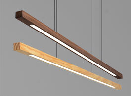 Foto van Lampen verlichting modern led pendant lights minimalist wood hanglamp for bedroom dining room study 