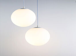 Foto van Lampen verlichting simple white glass ball hanging lamps modern light fixture dining room bedroom li