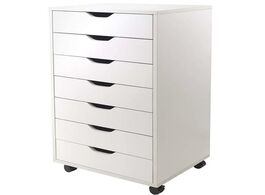 Foto van Meubels wood filing cabinet mobile storage for closet office 7 drawer white color file with 4 360 wh