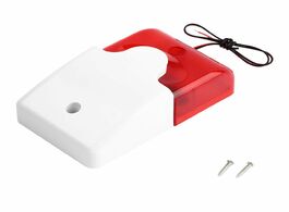 Foto van Beveiliging en bescherming 1sets mini wired strobe siren durable 12v sound alarm flashing red light 