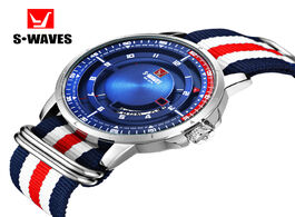 Foto van Horloge swaves casual unique waterproof wristwatch men leather band luxury gift week watch quartz wa