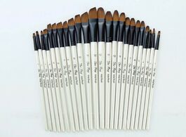 Foto van Huis inrichting 12 artist watercolor painting brushes brush oil acrylic flat tip paint kit professio