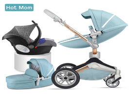 Foto van Baby peuter benodigdheden hot mom 2 in 1 luxury stroller two way newborn carriage high landscape pra