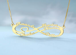 Foto van Sieraden ailin infinity custom necklace stainless steel gold color chain 1 8 name personalised women