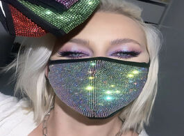 Foto van Sieraden 2020 colorful luxury rhinestone mask decoration face jewelry for women nightclub crystal bl