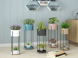 Foto van Meubels nordic flower metal stand 2 tire plant floor shelf pot outdoor indoor iron garden decors