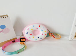 Foto van Tassen kids cute doughnut shoulder bag silicone children candy zipper crossbody handbag for househol