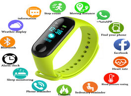 Foto van Horloge wristwatch fitness m3 color screen smart sport bracelet activity running tracker heart rate 
