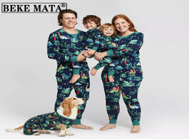 Foto van Baby peuter benodigdheden family christmas pajamas 2020 winter dinosaur print mom and daughter cloth