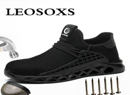 Foto van Schoenen leosoxs safety work boots for men ultra light soft bottom breathable lightweight and women 