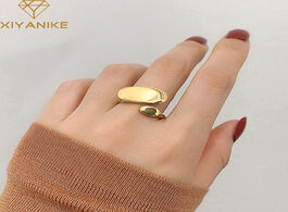 Foto van Sieraden xiyanike 925 sterling silver minimalist stacking rings for women couples irregular jewelry 