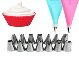 Foto van Huis inrichting 16pcs set diy silicone icing piping cream pastry bags 14pc nozzle cake decorating to
