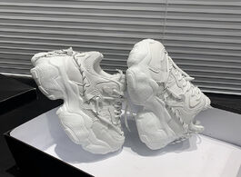 Foto van Schoenen women fashion white sneakers 2020 autumn platform chunky casual shoes brand old dad woman b
