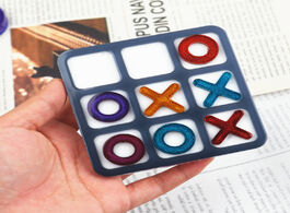 Foto van Sieraden tic tac toe ox chess game epoxy resin mold mirror silicone diy jewelry small pendant handma