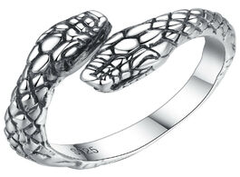 Foto van Sieraden 925 sterling silver vintage double snake head thai ladies finger rings jewelry unisex open 